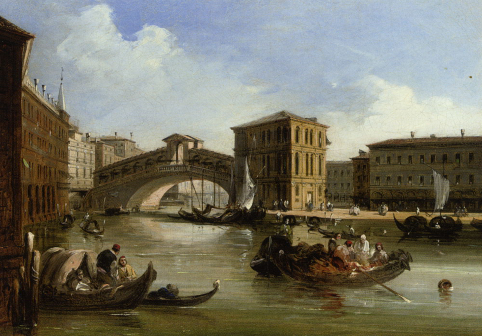Возрождение рима. Венеция мост Риальто картина. Каналетто мост Риальто в Венеции. Джованни Антонио Каналь мост Риальто в Венеции. Венеция 15 век.