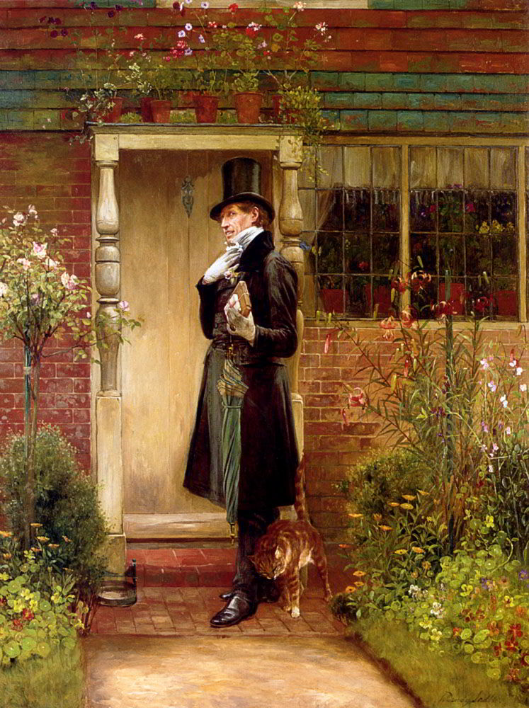 The Suitor by Walter Dendy Sadler-English Painting