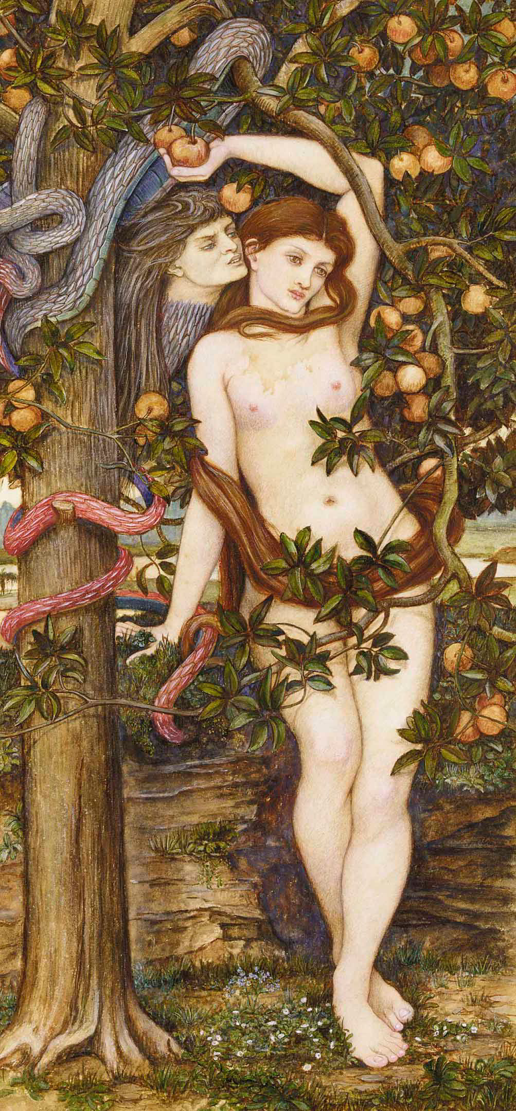 The Temptation of Eve by John Roddam Spencer Stanhope-English Painting
