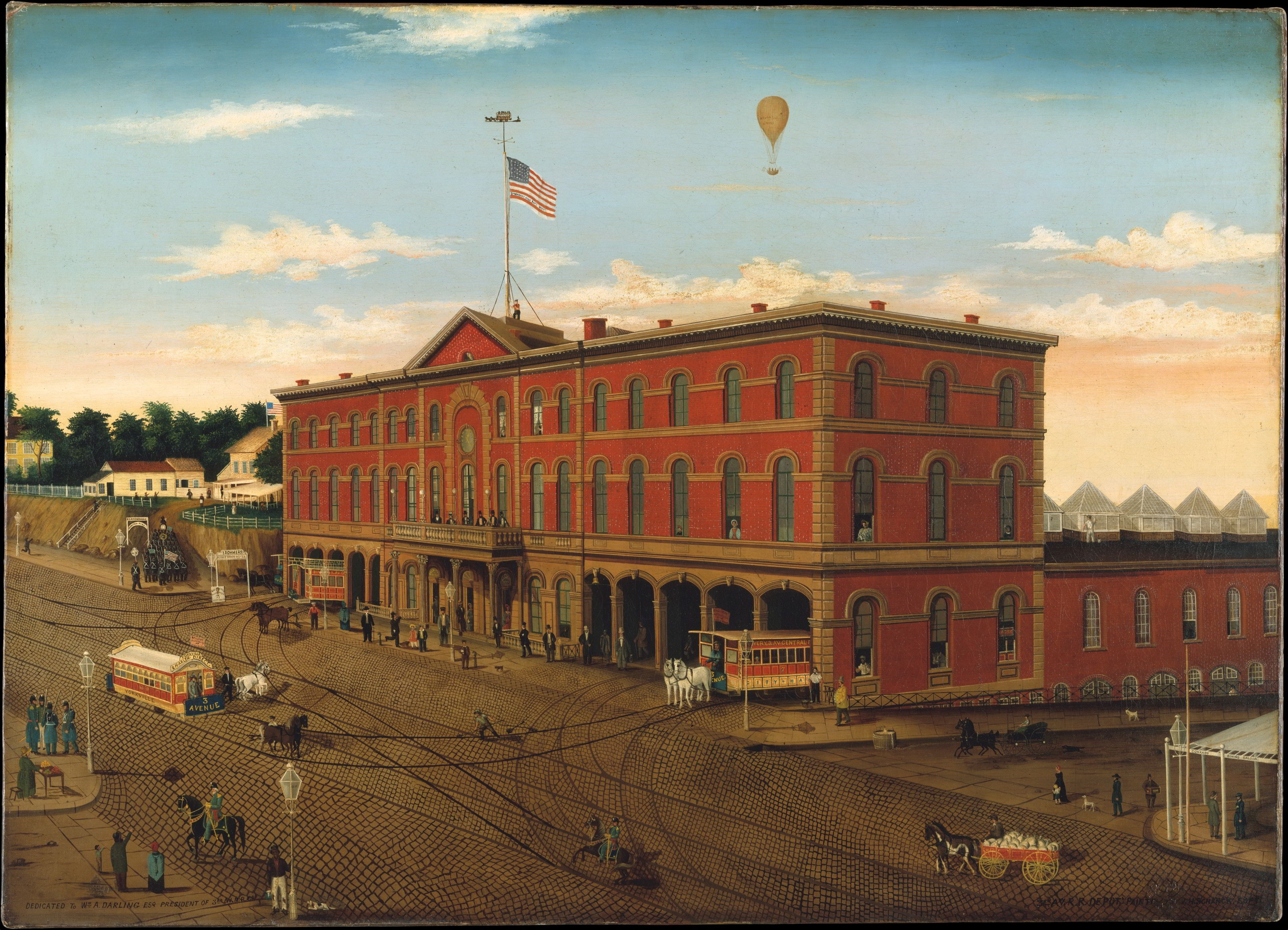 The Third Avenue Railroad Depot by William H. Schenck-American Painting