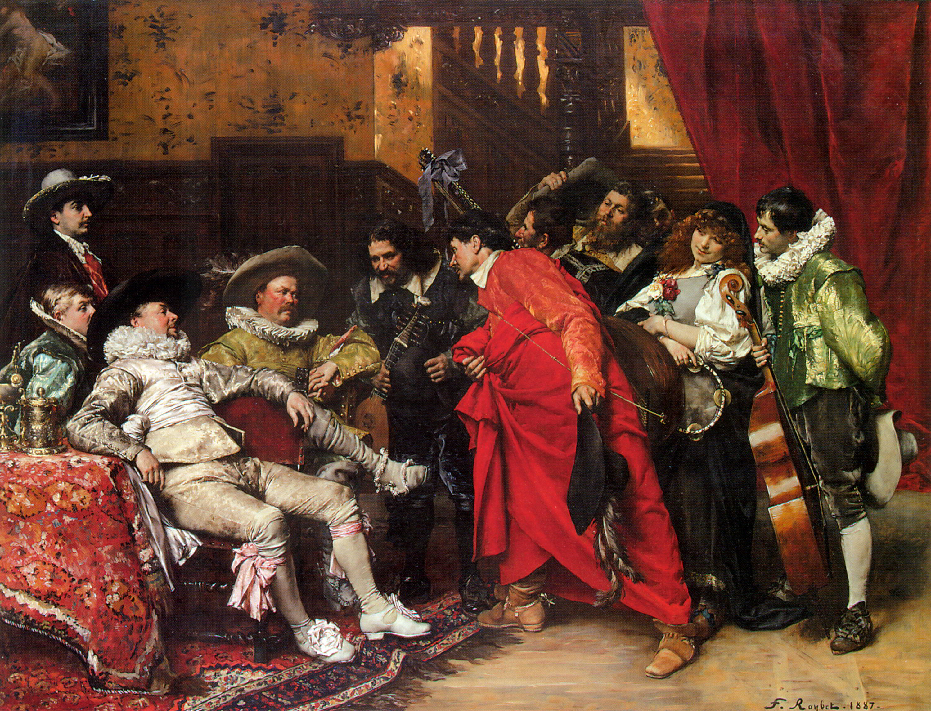 The Troubadours by Ferdinand Roybet-French Painting