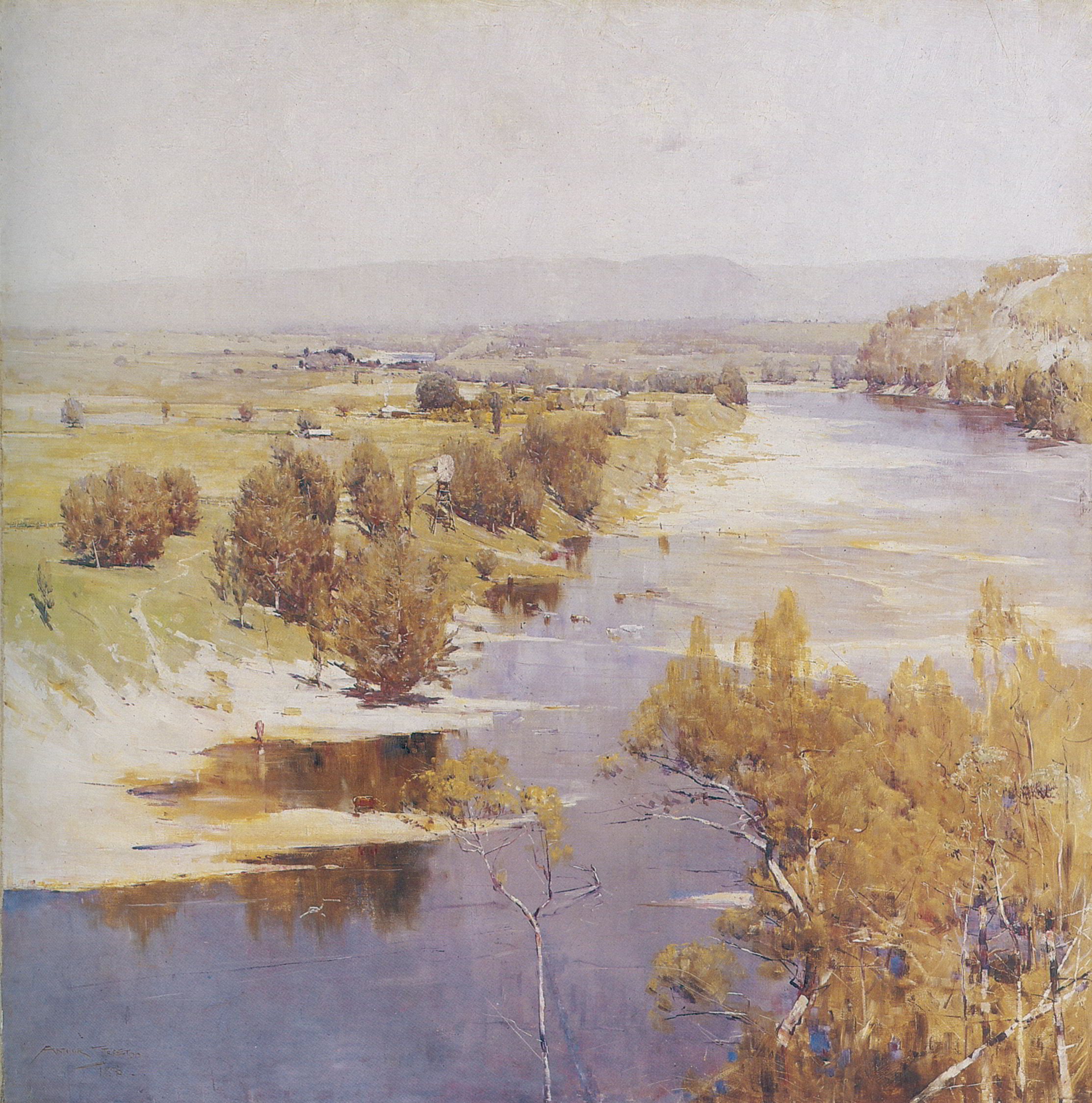 The purple noon's transparent might by Arthur Streeton- Australian Painting