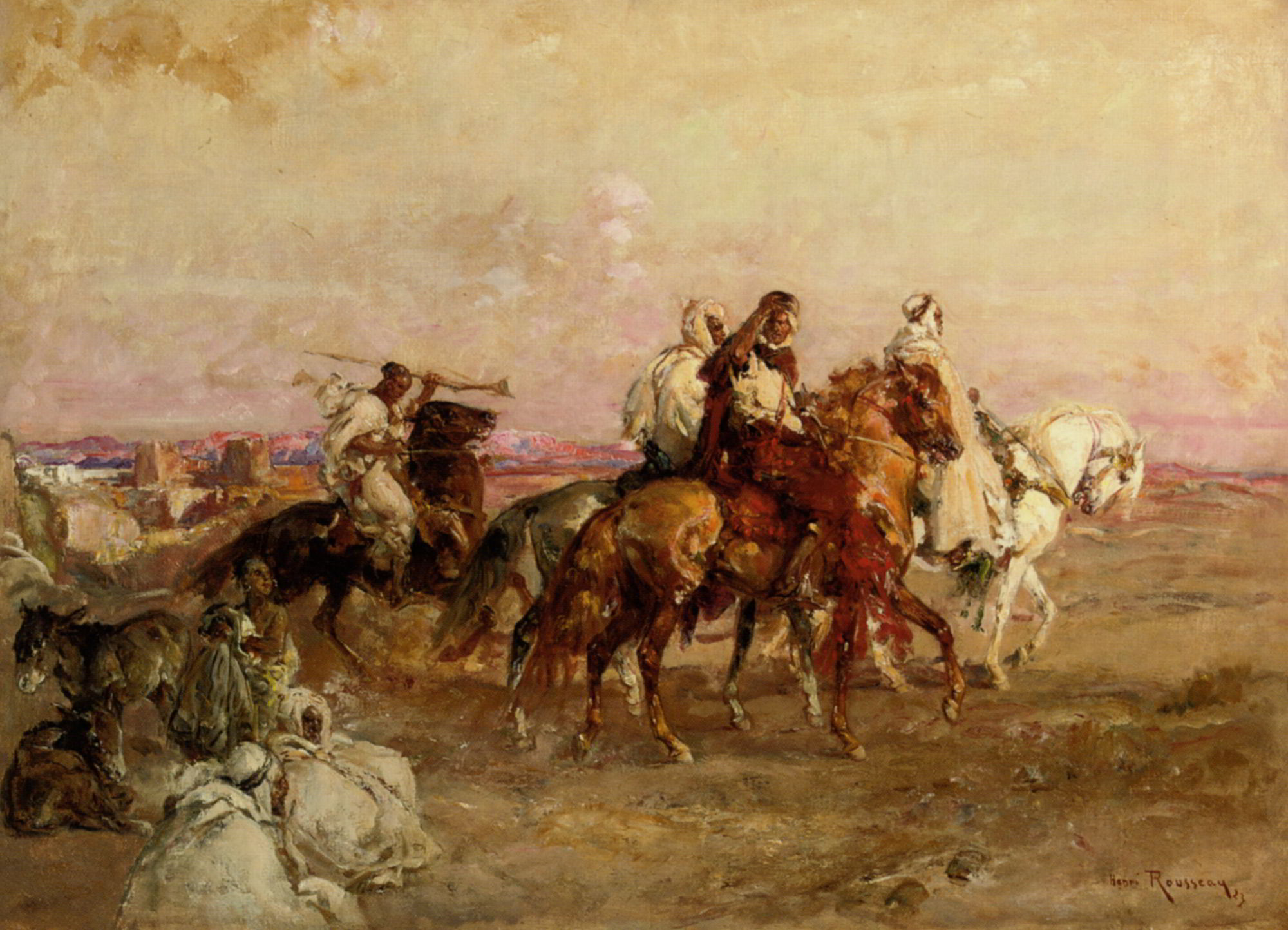 Un soir dans le Sud Oranais by Henri Emilien Rousseau-Oil Painting