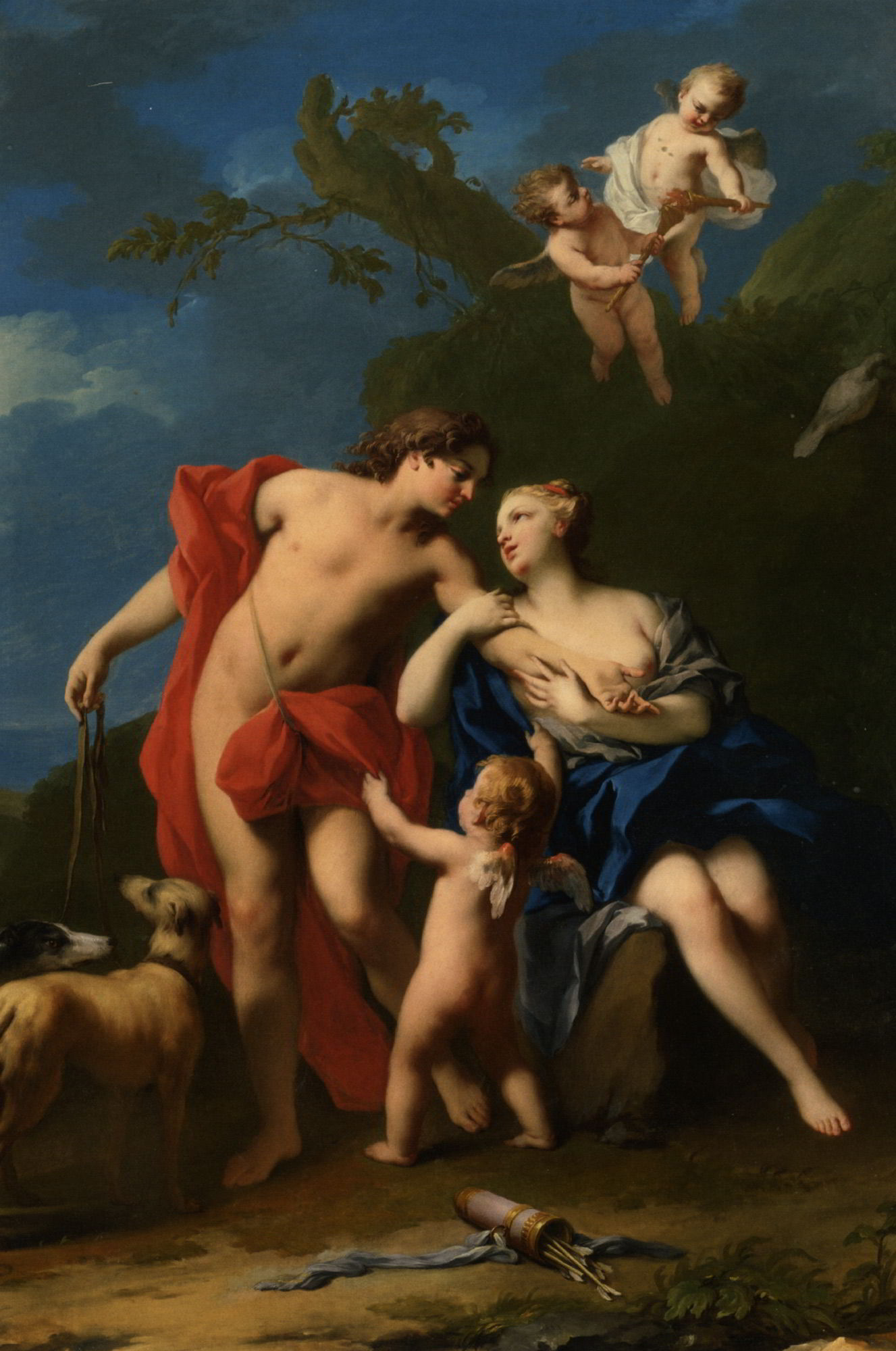 Venus and Adonis by Jacopo Amigoni