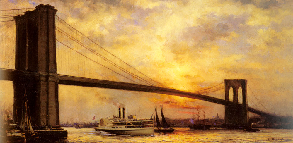View Of The Brookyln Bridge by Emile Renouf