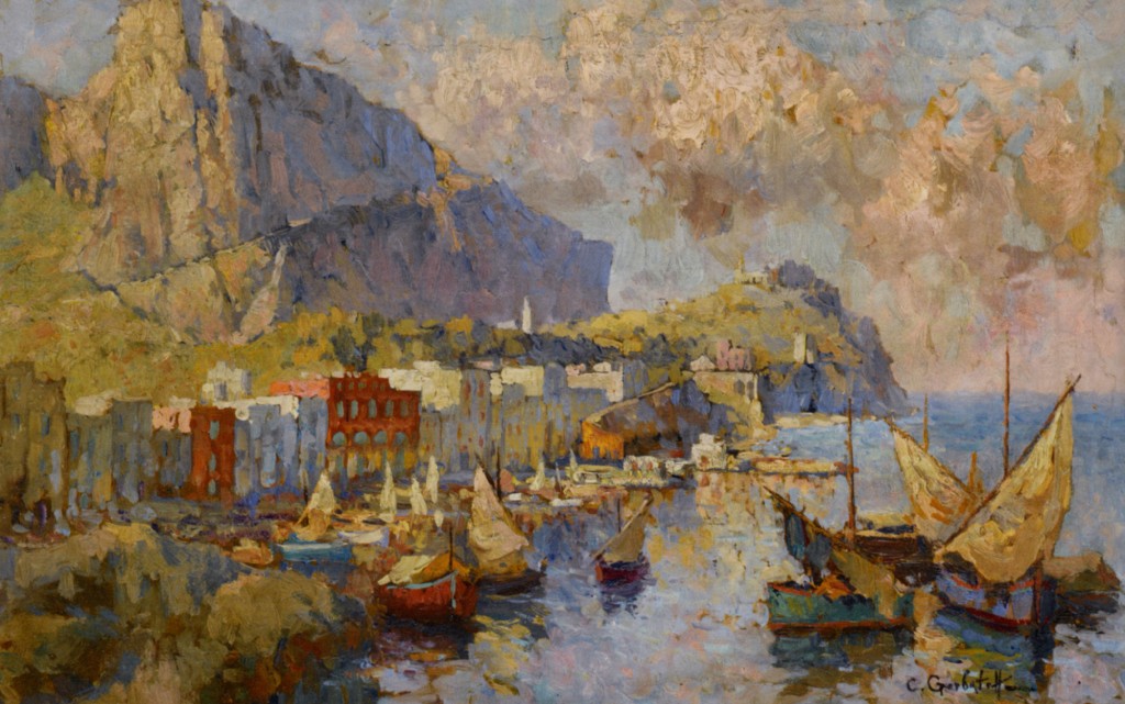 View of Capri by Konstantin Ivanovich Gorbatov