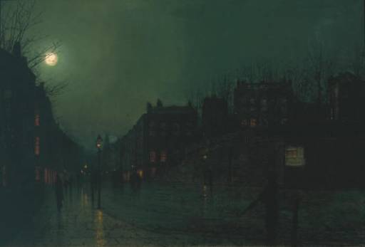 View of Heath Street by Night by John Atkinson Grimshaw