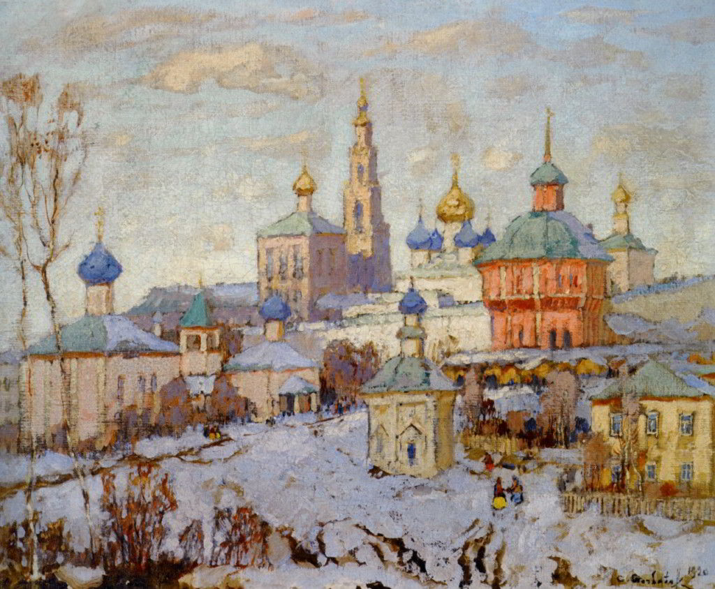 View of the Novodevichy Monastary by Konstantin Ivanovich Gorbatov