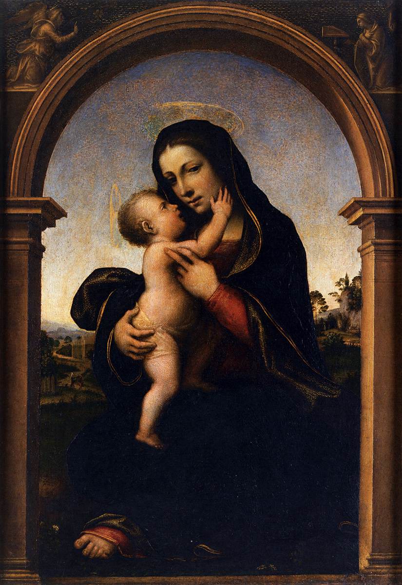 Virgin and Child by Mariotto Albertinelli-History Painting