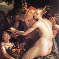 Bacchus, Ceres and Cupid by Hans von Aachen
