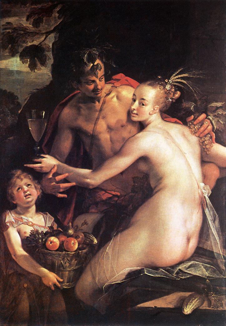 Bacchus, Ceres and Cupid by Hans von Aachen