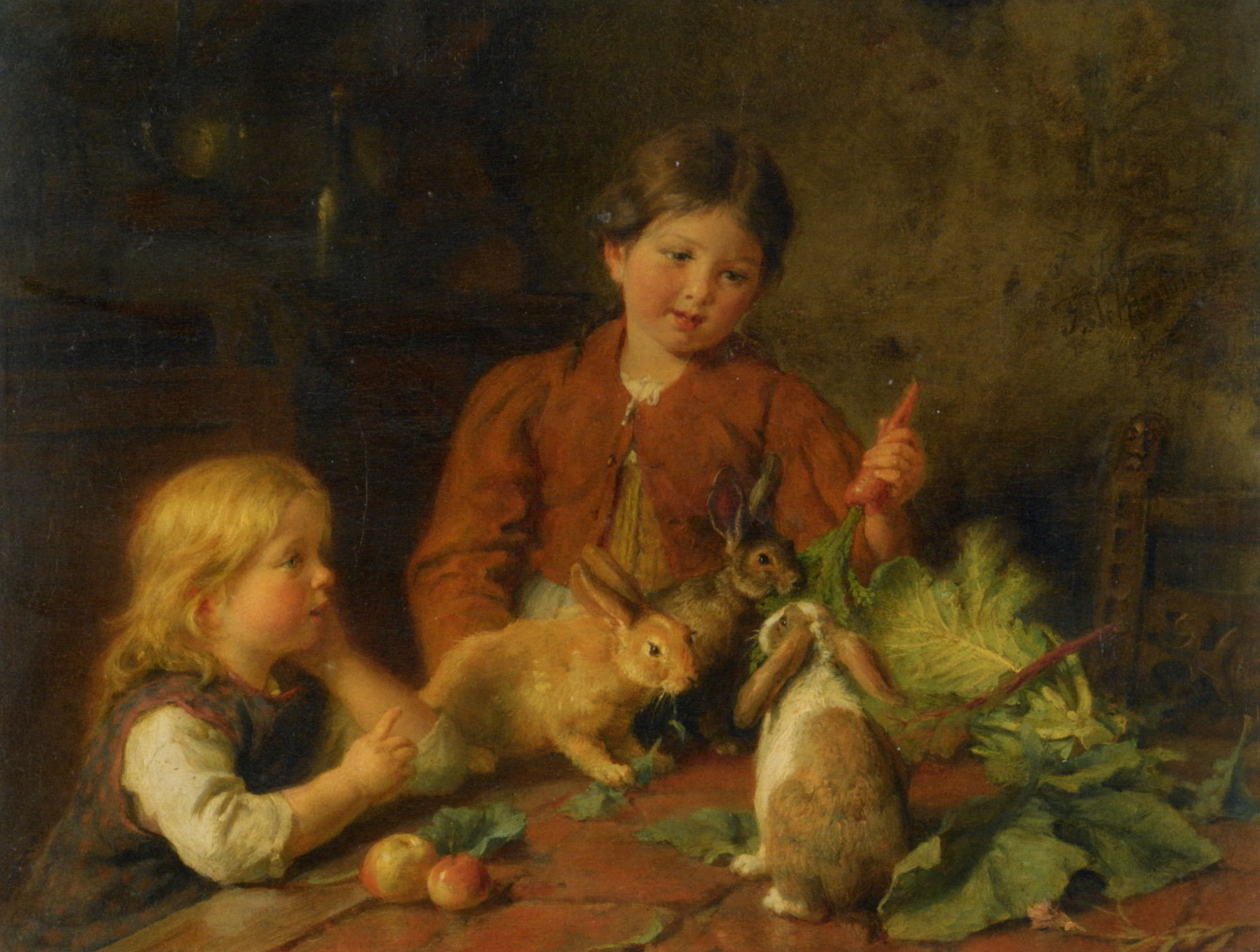 Futterung Der Kaninchen by Felix Schlesinger
