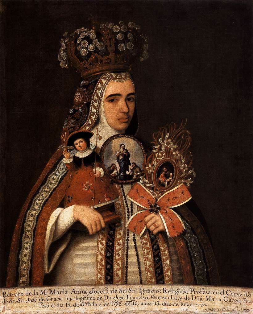 Portrait of María Anna Josefa Taking Vow by José de Alcíbar