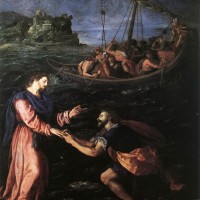 St Peter Walking on the Water by Alessandro Allori