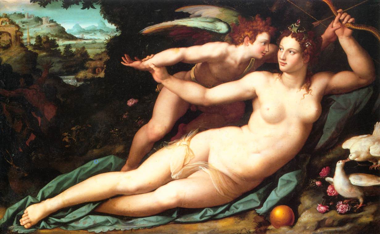 Venus and Cupid by Alessandro Allori