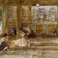 The Market Hall Cordes by Sir William Russell Flint