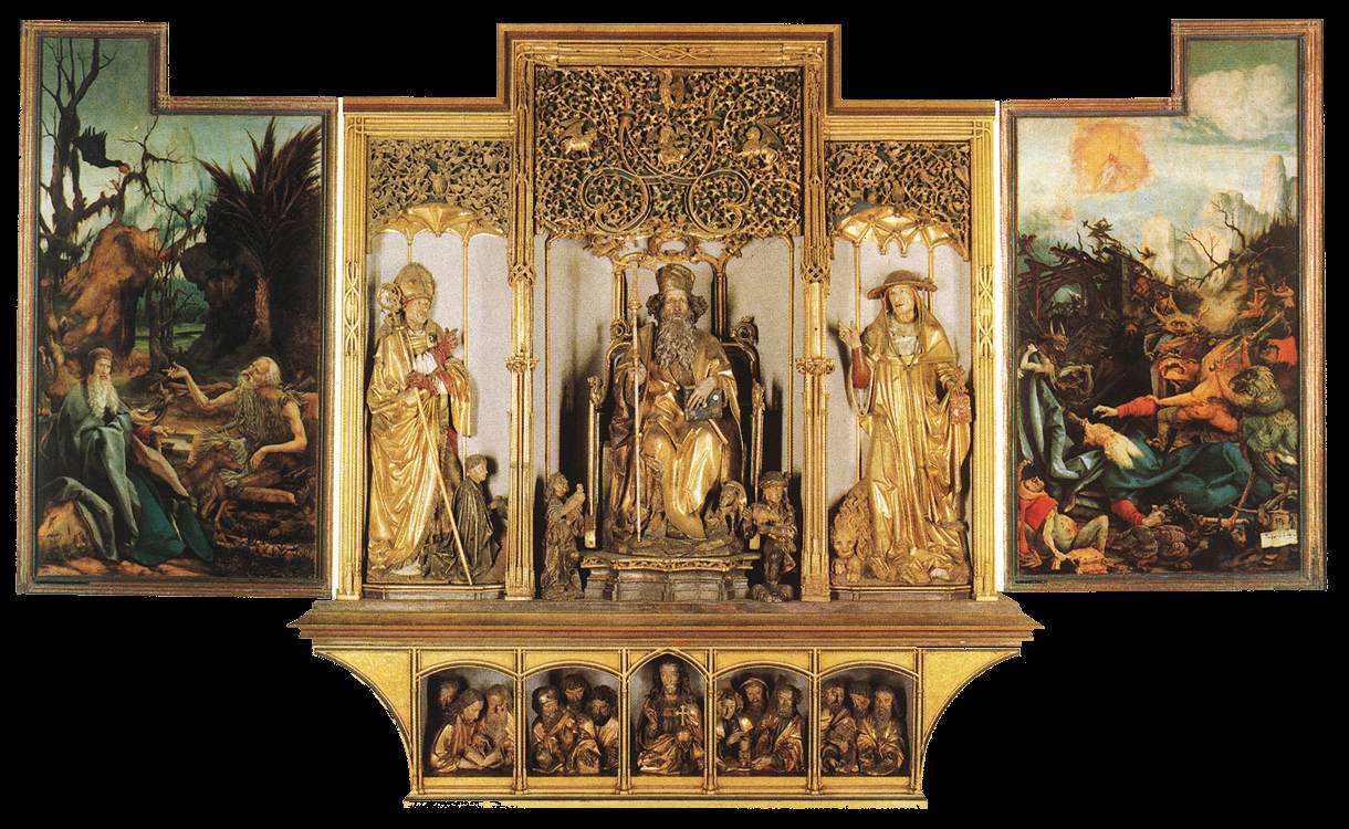 Isenheim Altarpiece (third view) by Matthias Grunewald-History Painting