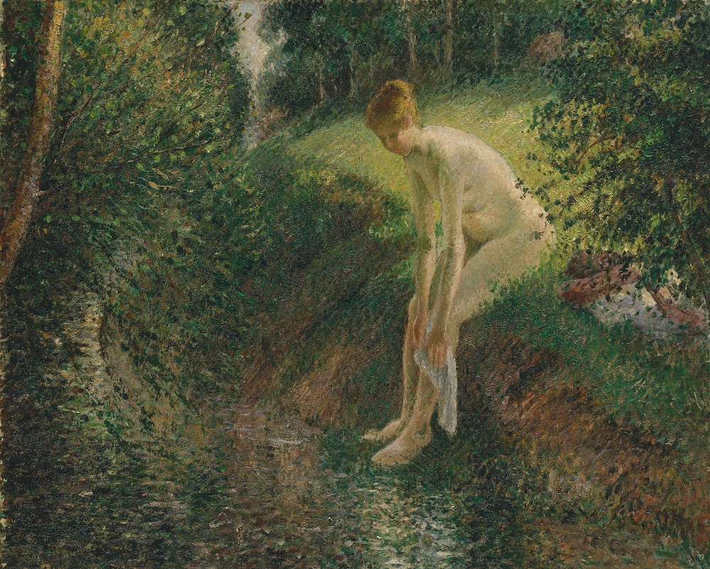 Bather in the Woods by Camille Pissarro