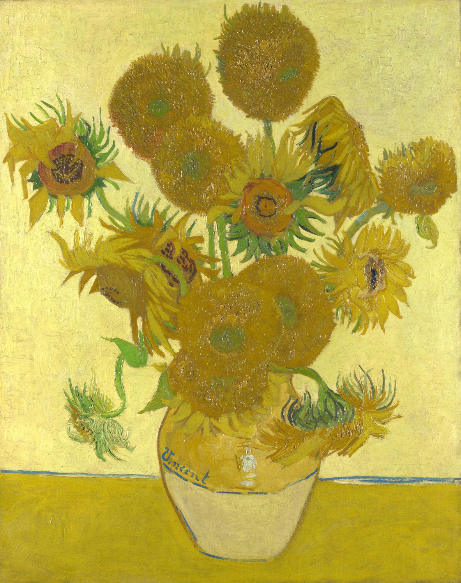 Vase-with-Fifteen-Sunflowers-by-Vincent-Van-Gogh