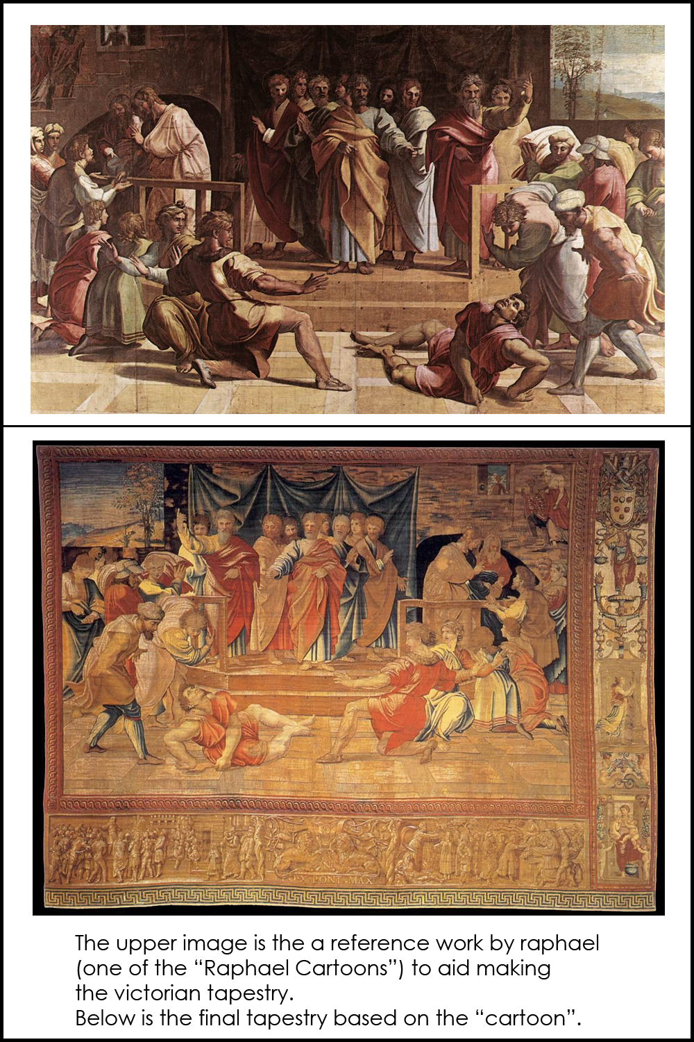 Raphael Cartoon and the tapestry