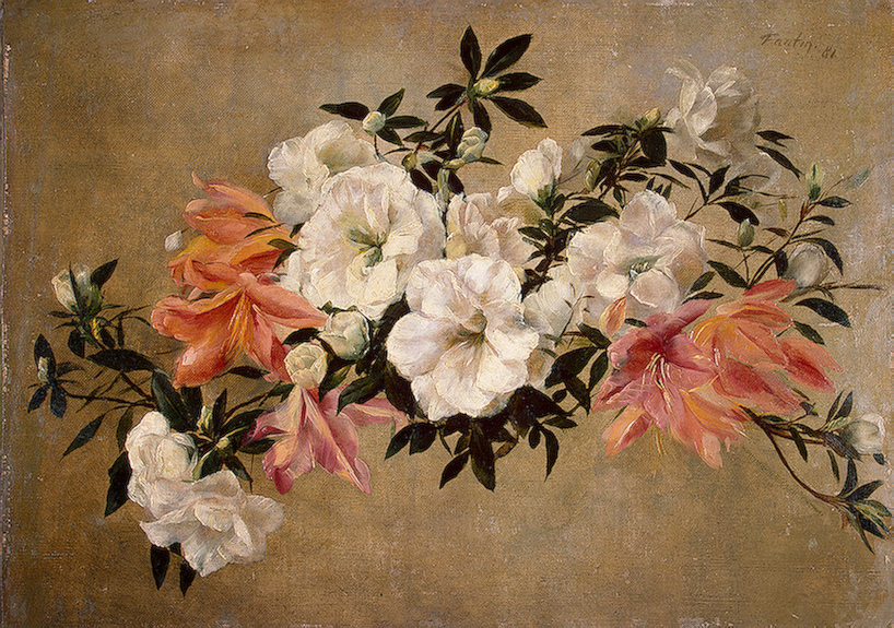 Petunias by Henri Fantin Latour-Still Life Painting
