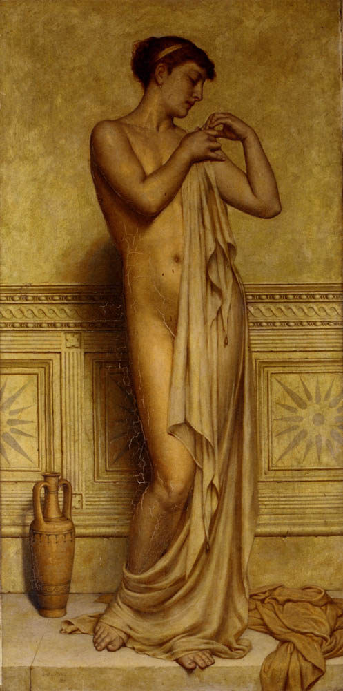 Before the bath by Arthur Hill-Portrait Painting