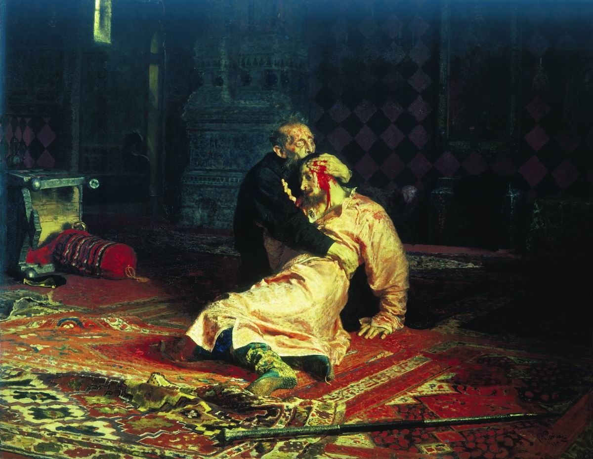 Ivan the Terrible and His Son Ivan on November 16, 1581 by Ilya Repin