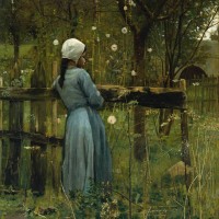 Girl in a Meadow by William Stott