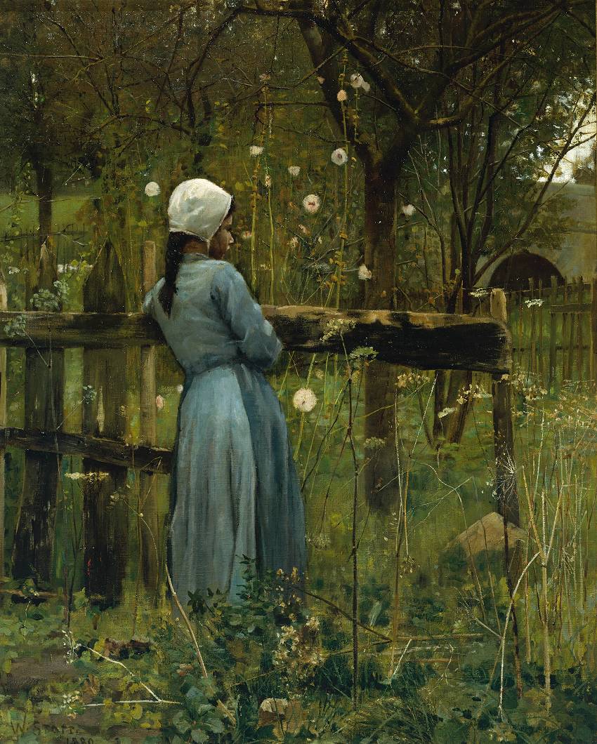 Girl in a Meadow 1880 by William Stott of Oldham 1857-1900