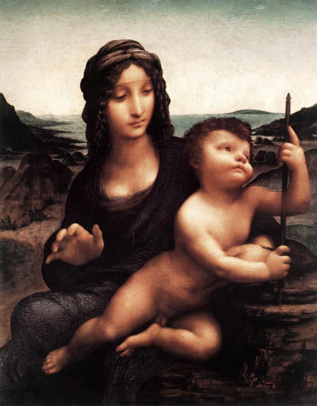 Madonna of the Yarnwinder (The Buccleuch Madonna) by Leonardo da Vinci