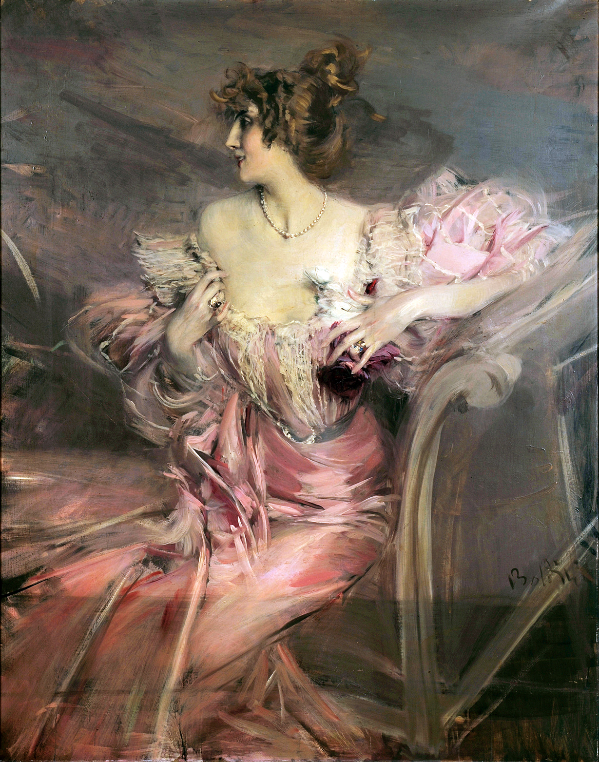 Lady in Pink Dress by Giovanni Boldini