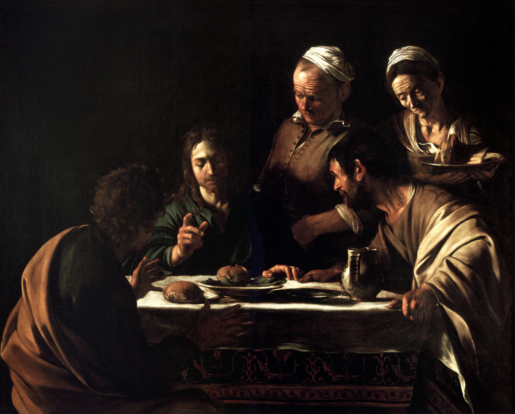 The Supper at Emmaus by Caravaggio (Milan Version)