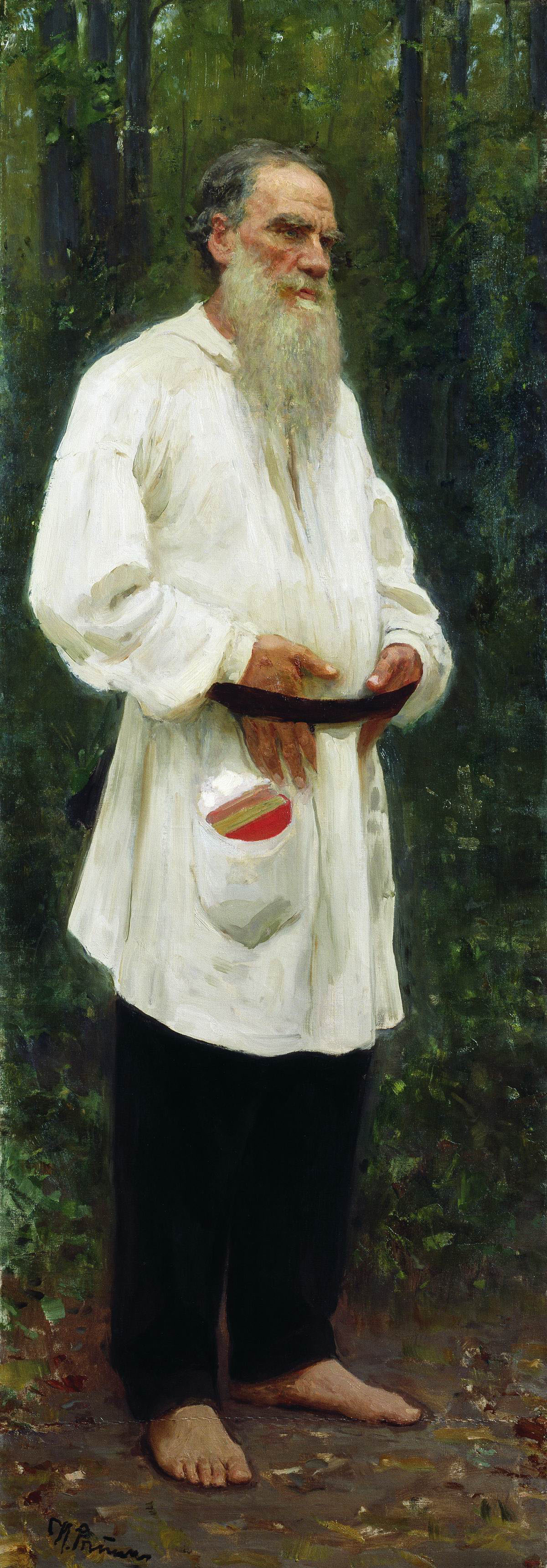 Tolstoy Dressed In Peasant Clothing by Ilya Repin
