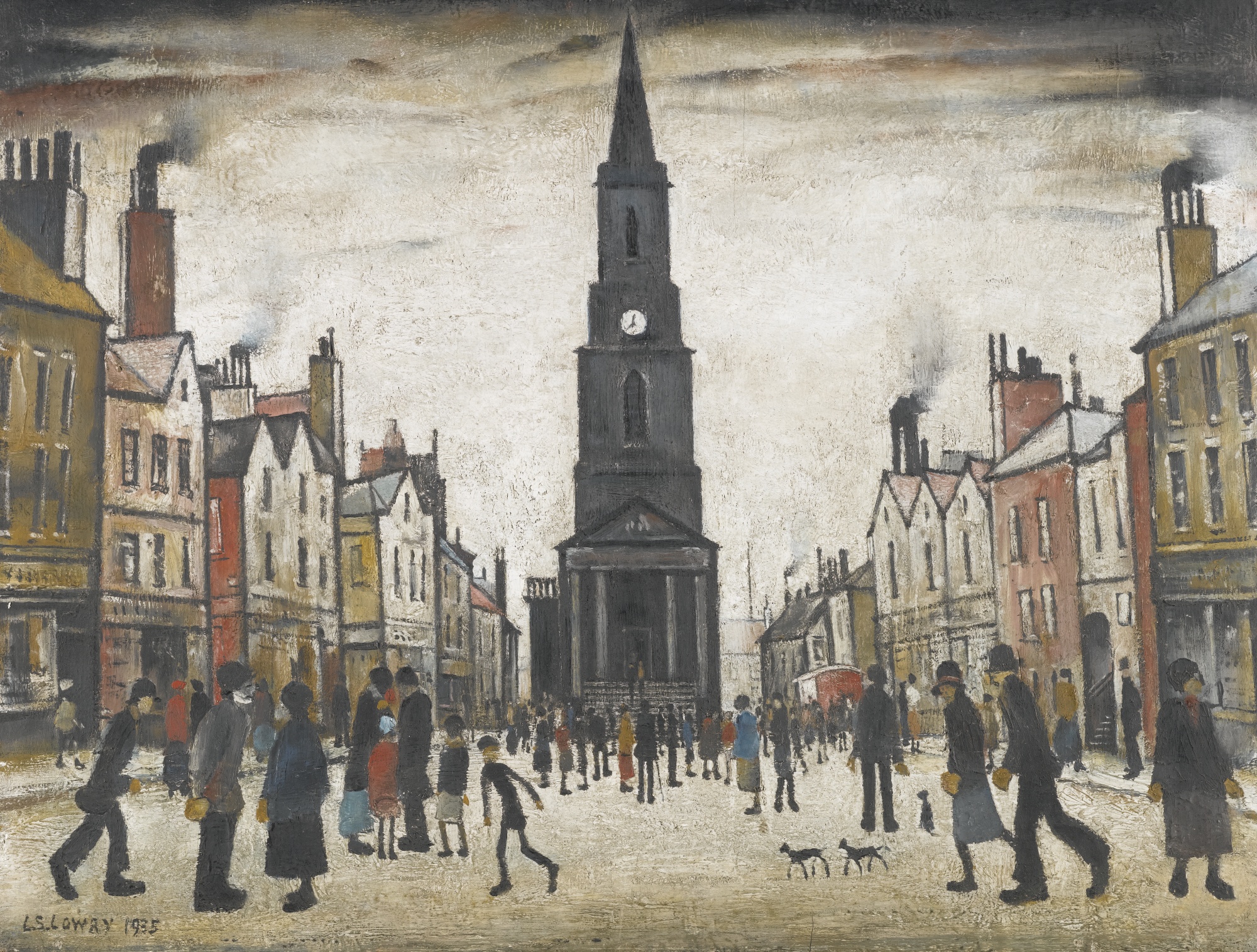 A Market Place, Berwick-upon-Tweed by Laurence Stephen Lowry