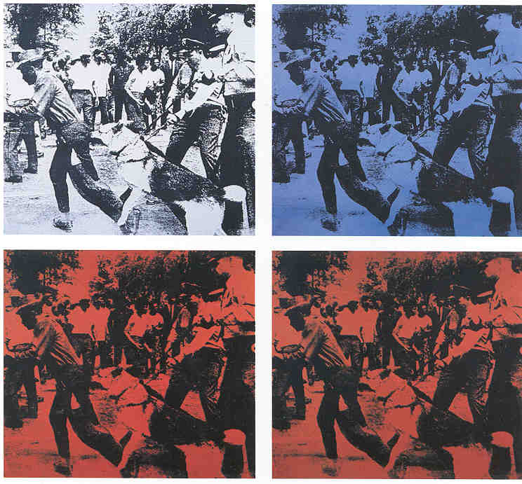 Race Riots by Andy Warhol-American Painting