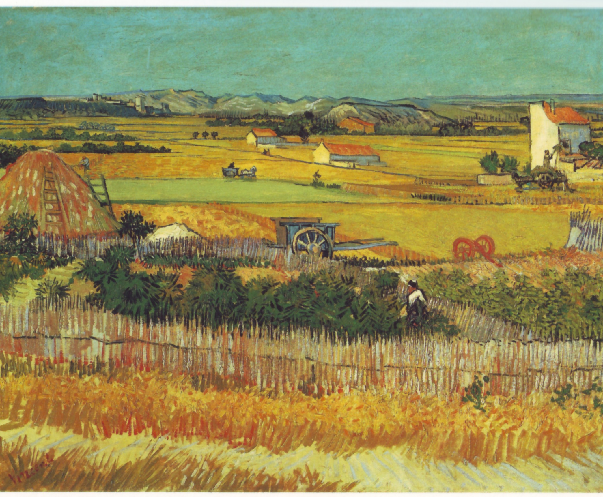 The Harvest by Vincent van Gogh-Landscape Painting