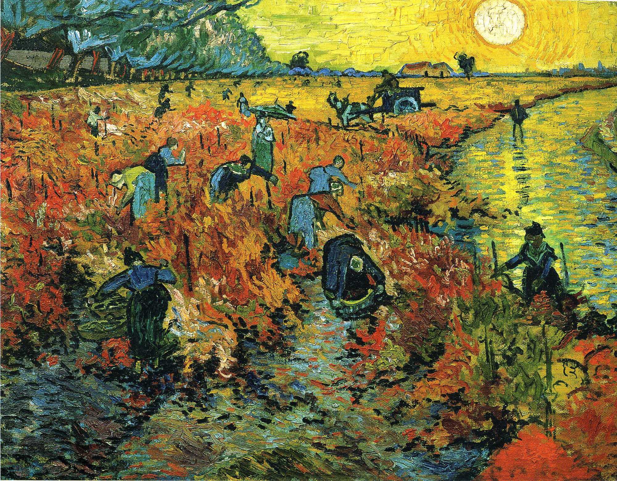 The Red Vineyard by Vincent van Gogh-Oil Painting