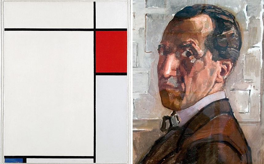 Composition with Red, Blue and Grey by Mondrian