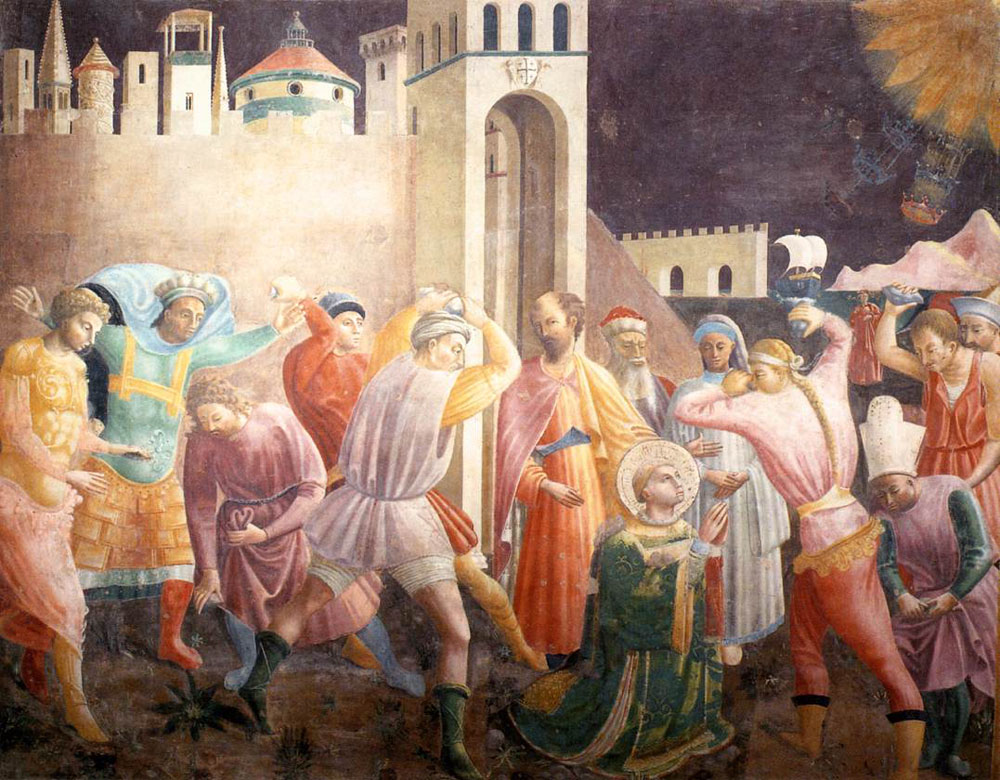 Stoning of St Stephen by Paolo Uccello