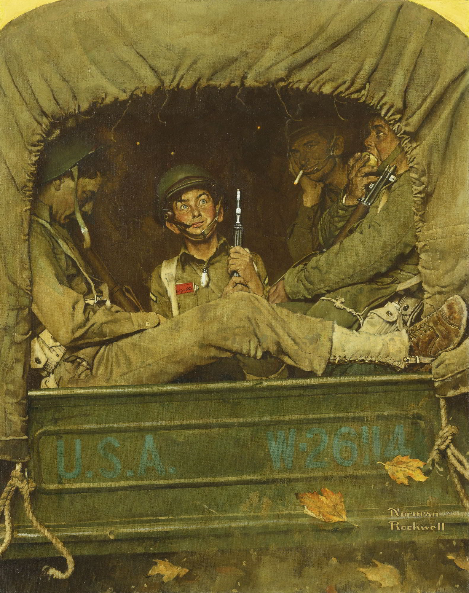 Willie Gillis in Convoy (1943) by Norman Rockwell