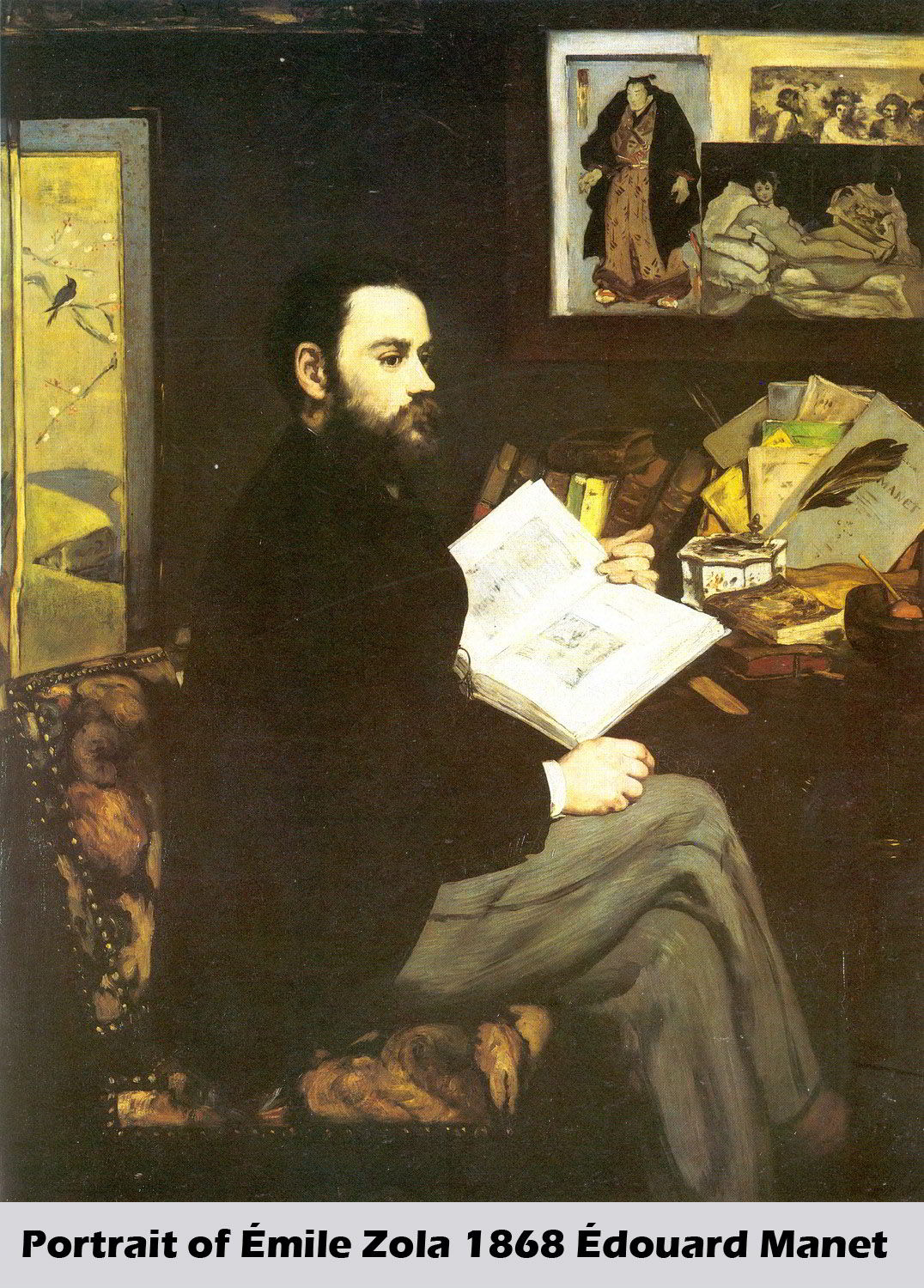 Portrait of Émile Zola by Édouard Manet