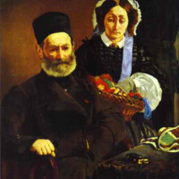 Portrait of M. and Mme Auguste Manet by Édouard Manet