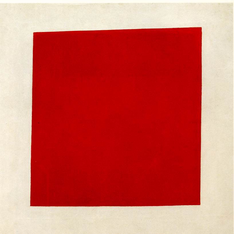 Red Square Painterly Realism of a Peasant Woman in Two Dimensions by Kazimir Malevich