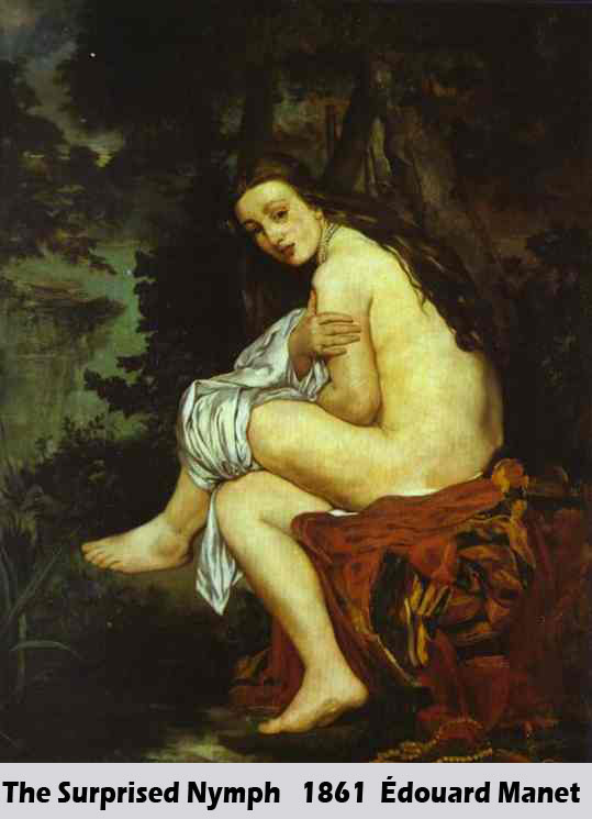 The Surprised Nymph by Édouard Manet-Portrait Painting