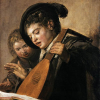 Two Boys Singing by Frans Hals