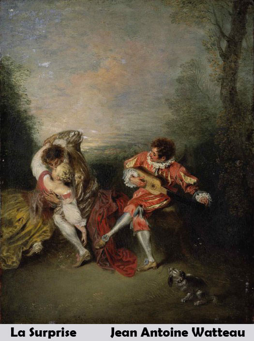La Surprise by Jean Antoine Watteau