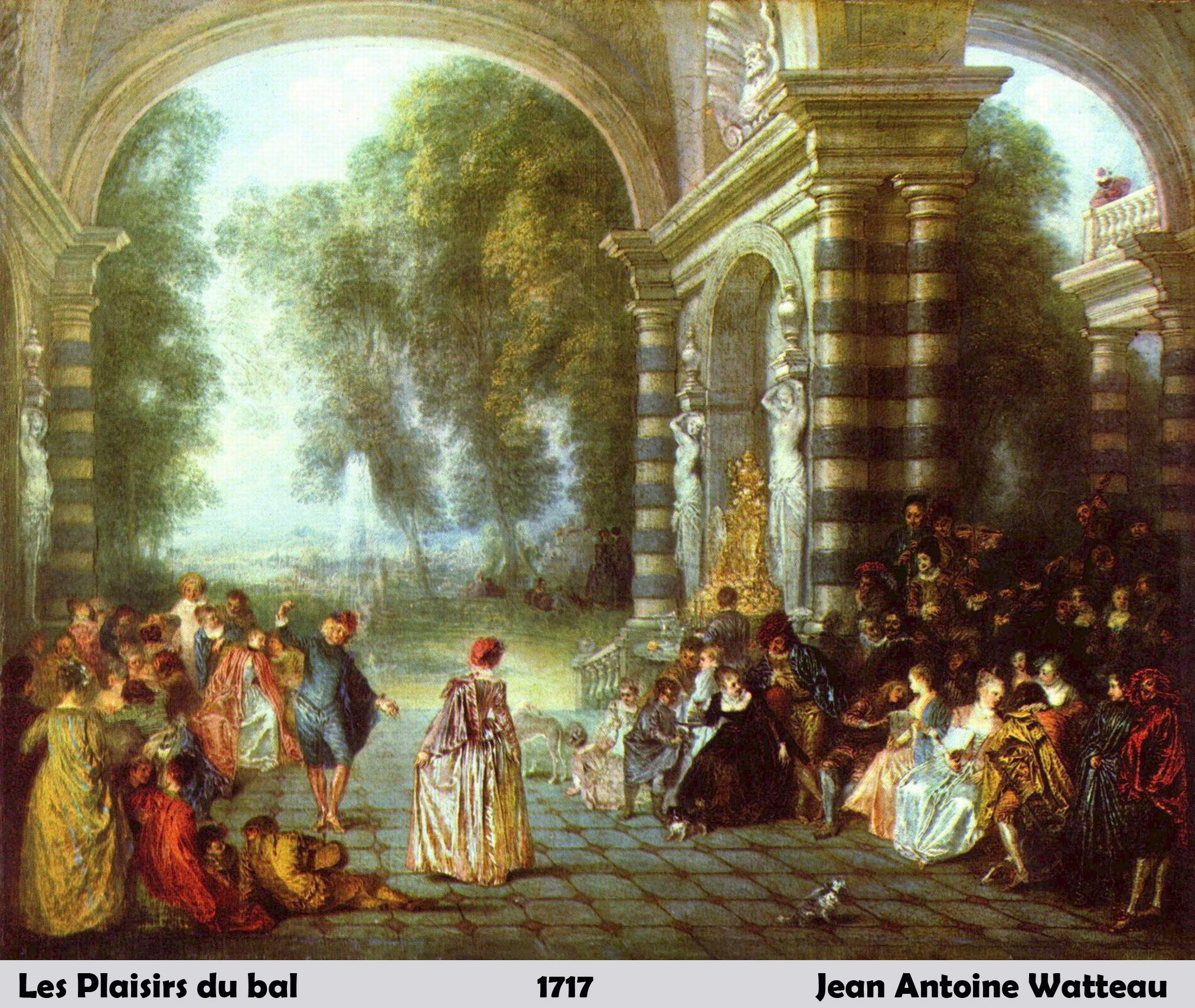 Les Plaisirs du bal by Jean Antoine Watteau