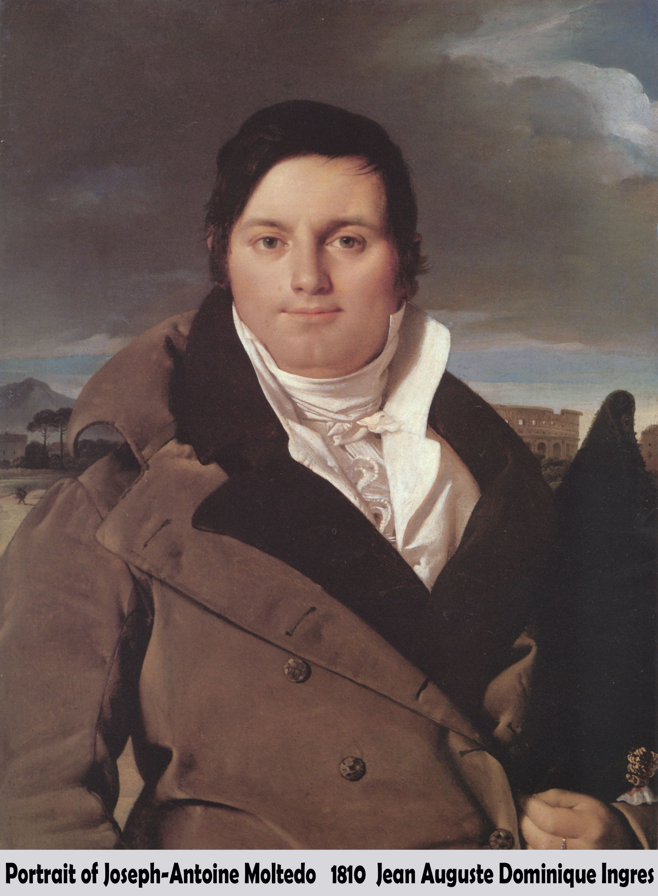 Portrait of Joseph-Antoine Moltedo by Jean Auguste Dominique Ingres-Portrait Painting