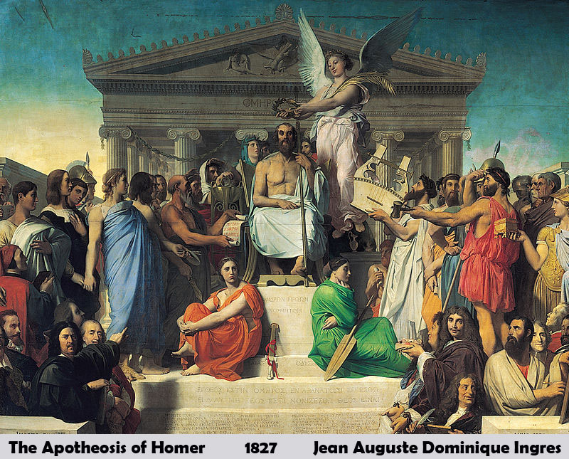 The Apotheosis of Homer by Jean Auguste Dominique Ingres-Famous Painting
