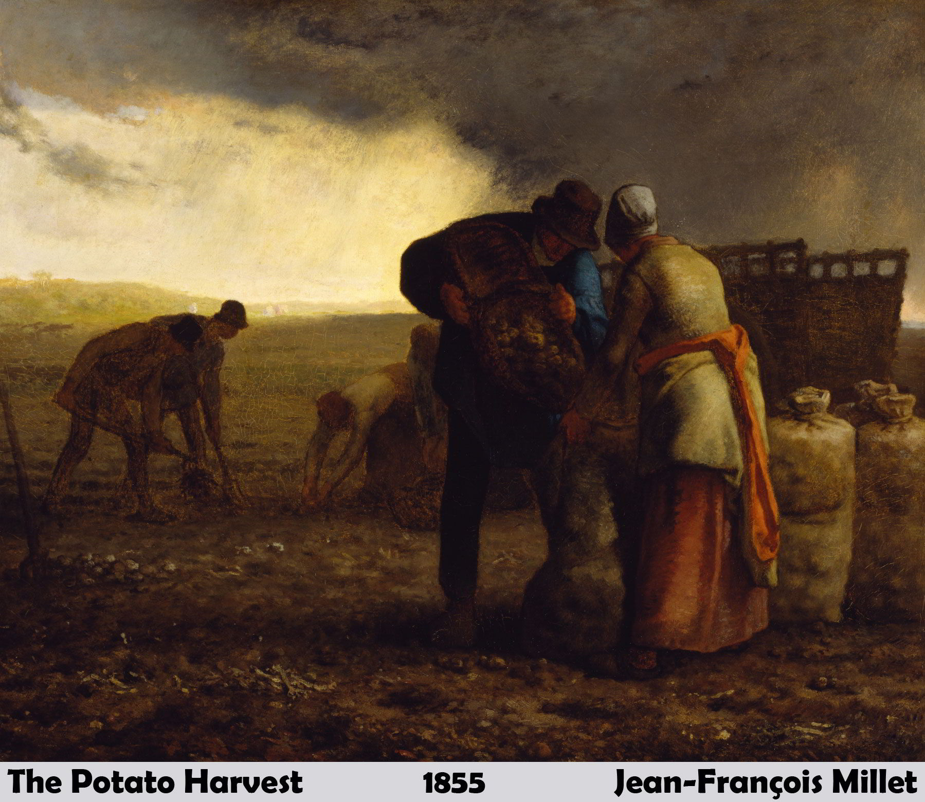 The Potato Harvest by Jean-François Millet